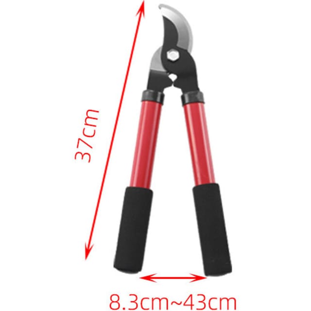 Amboss-gartenschere Für Trockenes Und Hartes Holz. Klingen Aus Gehärtetem Stahl Mit Antihaftbeschichtung. Länge: 37 Cm