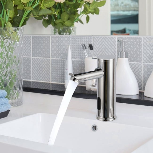 Automatischer, Bewegungsaktivierter Wasserhahn, Batteriebetrieben, Mit 1/2-zoll-außengewindeanschluss Und Integriertem Filter.