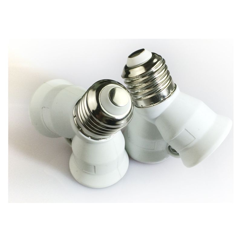 E27 Convertisseur De Prises 2 En 1 Adaptateur De Base De 2 Adaptateurs Pour Ampoules À Led Et Ampoules À Incandescence Et Ampoules Cfl [classe Énergétique A+]