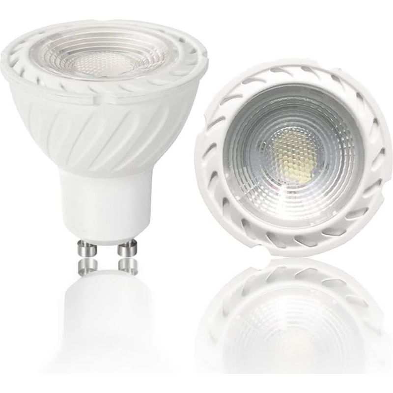 Ampoule Led Cob Gu10 Blanc Chaud 3000k, 5w Angle De Faisceau 38°, Équivalent Halogène 45w. Projecteur Traditionnel Non Dimmable 450 Lm Pour Plafond Et Rail (lot De 8) [classe Énergétique A+]