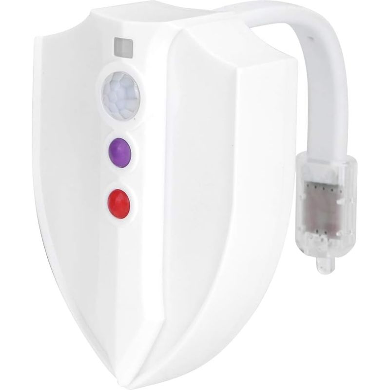 Veilleuse De Toilette, Détecteur De Mouvement 8 Couleurs Simples Ou Lumière De Toilette À Cycle De Couleurs, Étanche Pour Bureau Familial