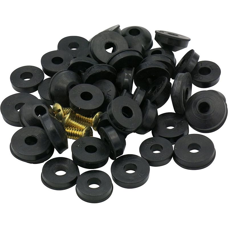 58 Pièces Kit De Rondelles Robinet, 28pcs Joints Plats Caoutchouc Pour Robinets 24pcs Rondelles Conique Avec 6 Vis En Laiton Joint En Caoutchouc Pour Robinet Réparation Salle De Bain Cuisine