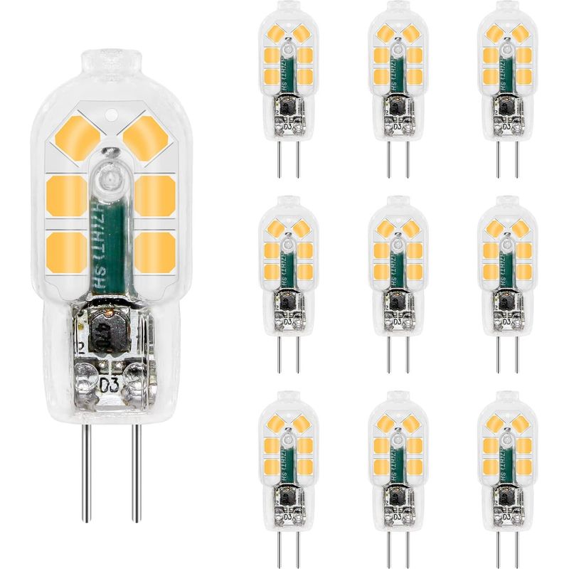 Ampoule G4 Led 12v 2w Blanc Neutre 4000k, 200lm, Équivalent Lampe Halogène G4 10w 20w, Non-dimmable, Ac Dc G4 12v Led 4000k Pour Hotte De Cuisine, Lustre, Lot De 10