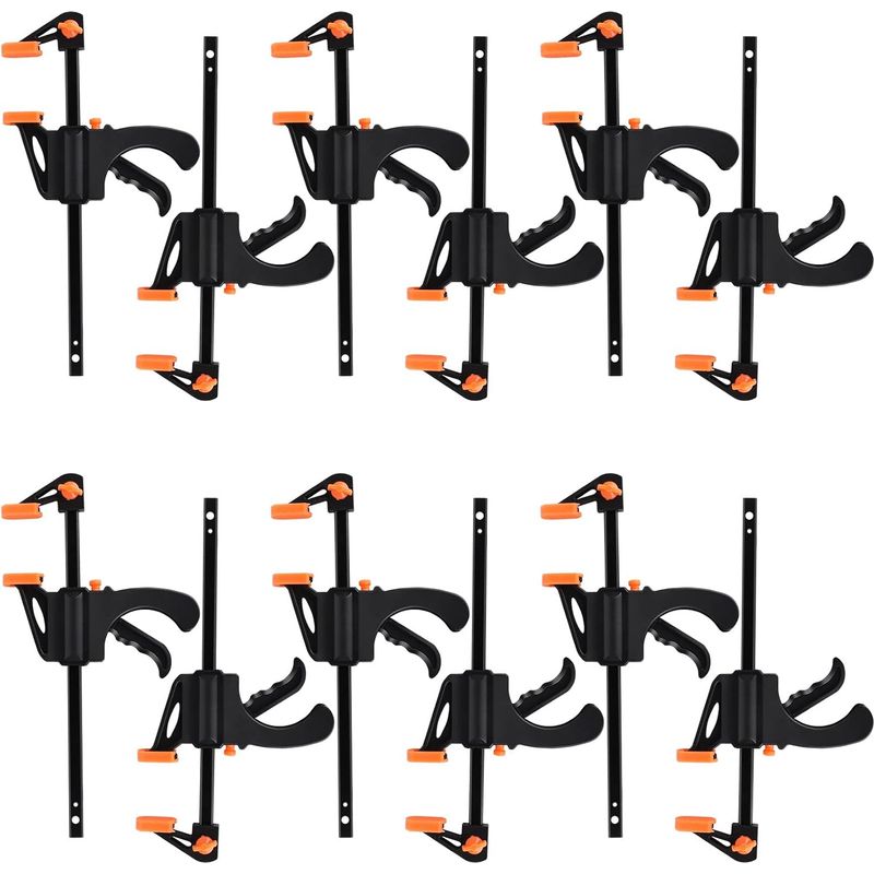 Lot De 10 Serres-joints À Une Main – Force De Serrage 11 Kg – Plage De Serrage 35 À 100 Mm – Coussinets En Plastique Haute Qualité