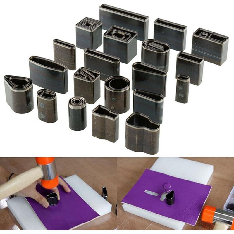 39pcs Kit Outils De Coupe Cuir Poinçon À Main Découpeur Bricolage Diy Pour Téléphone Portable Cutter Punch En Cuir Pour Maroquinerie Artisanat Avec Boîte