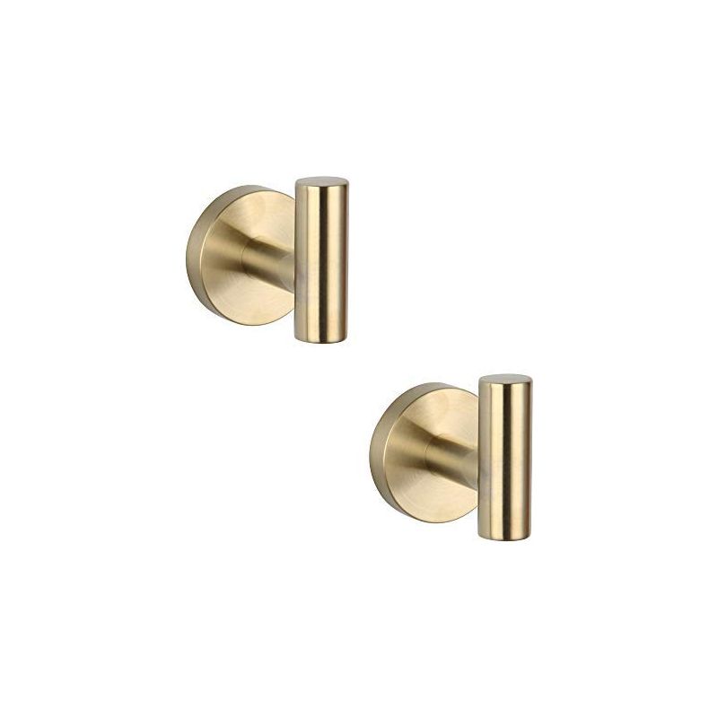 Lot De 2 Patères En Acier Inoxydable Sus 304 Doré Brossé – Fixation Vis Cachées – Résistantes À La Corrosion – Pour Salle De Bain Moderne