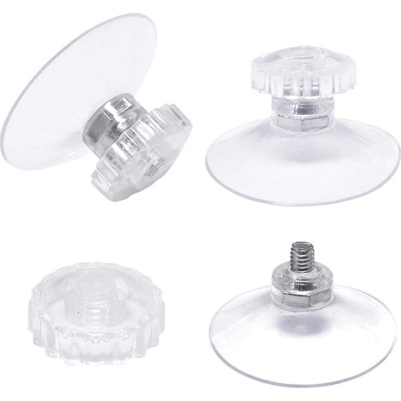 Lot De 30 Ventouses Transparentes Ø 45 Mm – Capacité De Charge Jusqu'à 2 Kg – Pour Surfaces Lisses Et Non Poreuses – Installation Facile