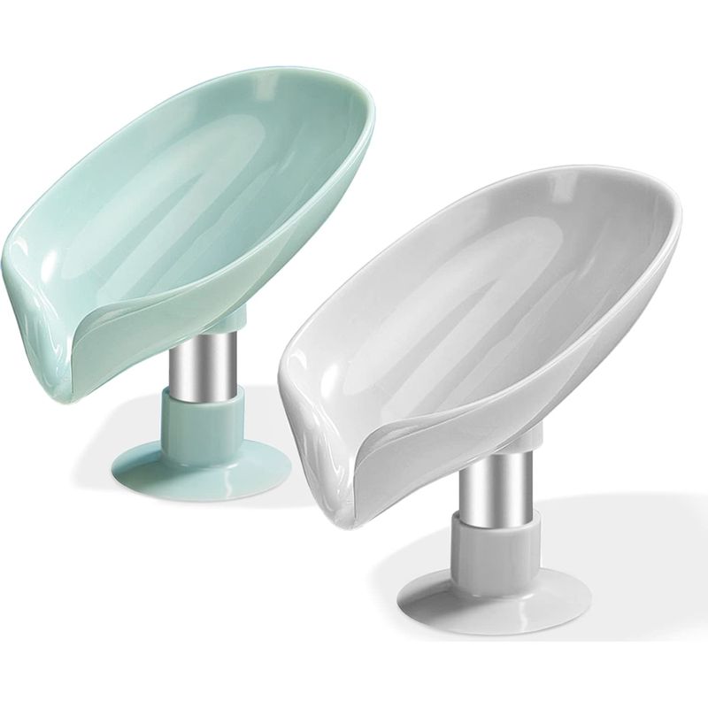 Porte Savon Ventouse Lot De 2-support Savon Douche-porte Eponge Evier Cuisine-porte-savons Avec Drain