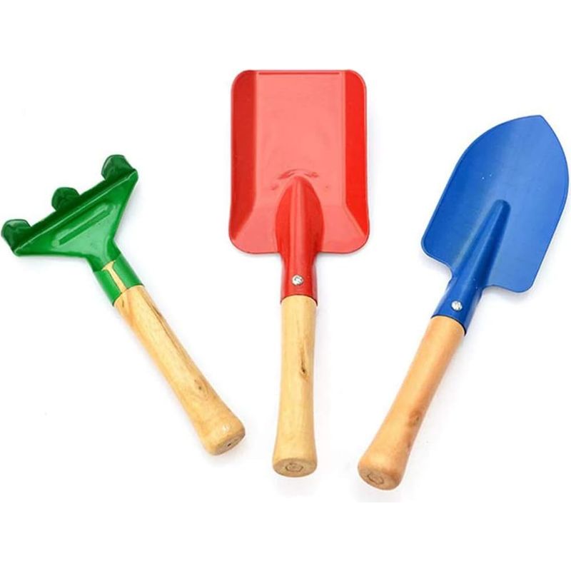 3 Pcs Enfants Outils À Main De Jardin, Mini-pelle Plante De Jardin Avec Poignée En Bois, Pelle Sûre Avec Petite Pelle À Râteau Et Jouet De Jardin À La Truelle (adapté Pour Les Tout-petits) 1 Set