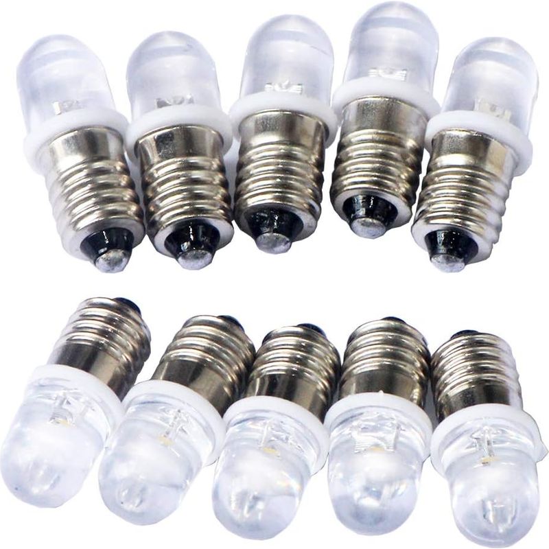 10pcs E10 3v Spot Ampoule Led Lampes Blanc Froid，6000k