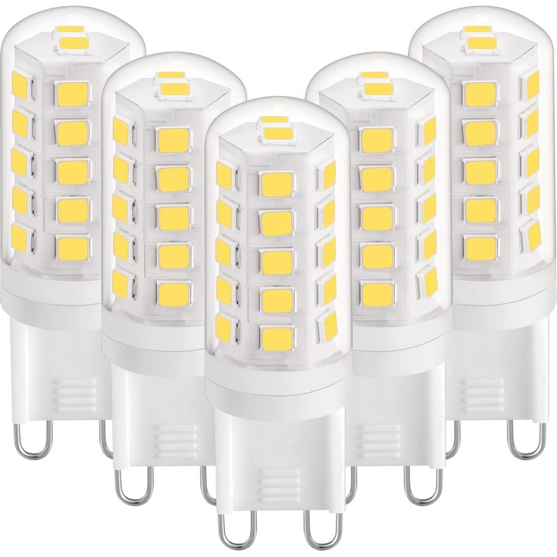 Ampoule Led G9 3w Blanc Naturel 4000k, Ampoules Led G9 420lm, Équivalent À Une Ampoule Halogène 28w 40w, Ampoules Led G9 Maïs Pour Lampe De Bureau, Anti-flicker, Ac 220-240v, Paquet De 5