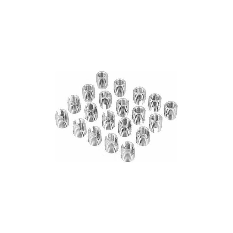 – Insert Fileté M8x15mm Autotaraudeurs En Acier Inoxydable Sus303 – 20 Pièces – Pour Réparation De Vis Endommagées – Capacité Anti-vibration - 20pcs