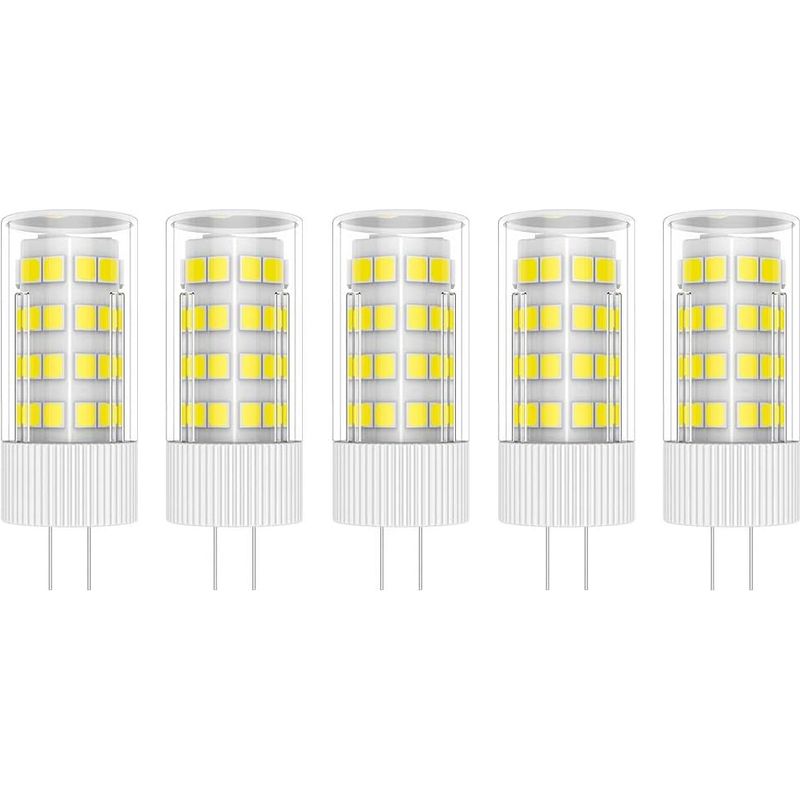 5x G4 Lampe Led 5w Ampoule Lampe 51 Smd 2835leds Blanc Chaud 6000k Ampoule Led 400lm Équivalent À Lampe Halogène 50w Ac 220v [classe Énergétique A+]