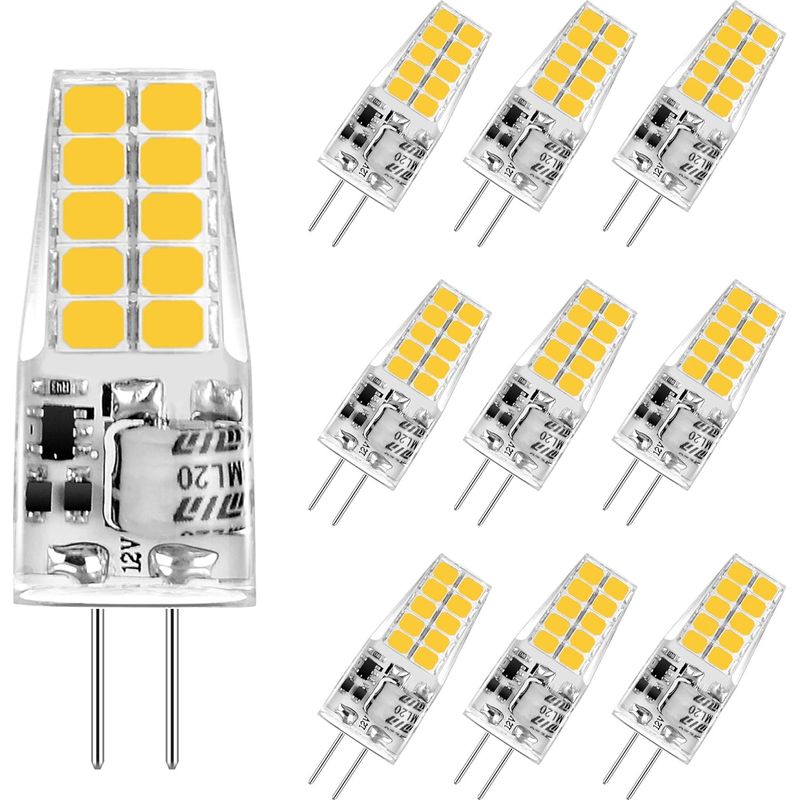G4 Led 3.5w Ampoule,blanc Chaud 3000k Led G4 Ampoules 350lm De Remplacement Pour Lampes Halogènes 20w/35w,12v Ac/dc,sans Scintillement,non Dimmable,angle De Faisceau 360 °,lot De 10