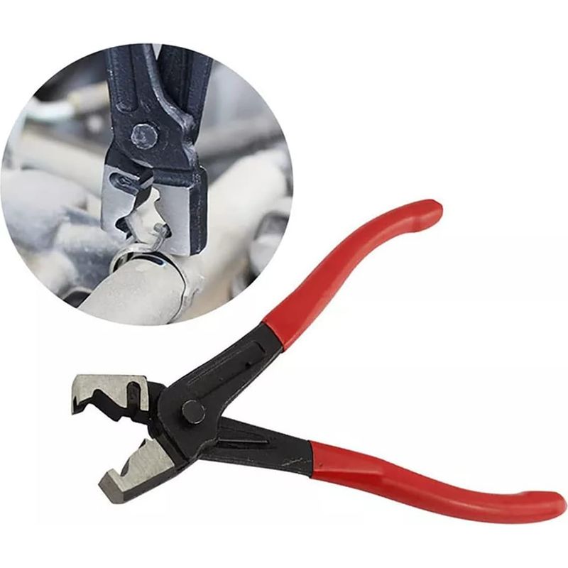 Pince À Collier De Serrage Type Clic-r – Acier Au Carbone – Longueur 175 Mm – Ouverture 35 Mm – Poignée Antidérapante Ergonomique