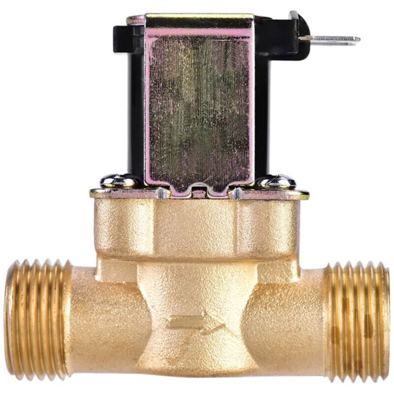 Vanne Électromagnétique Électrique Électrovanne Magnétique En Laiton Électrovanne 220v Normalement Fermé Électrovanne Electrique 1/2" Ac 220v N/c℉ Pour Contrôle De L'eau