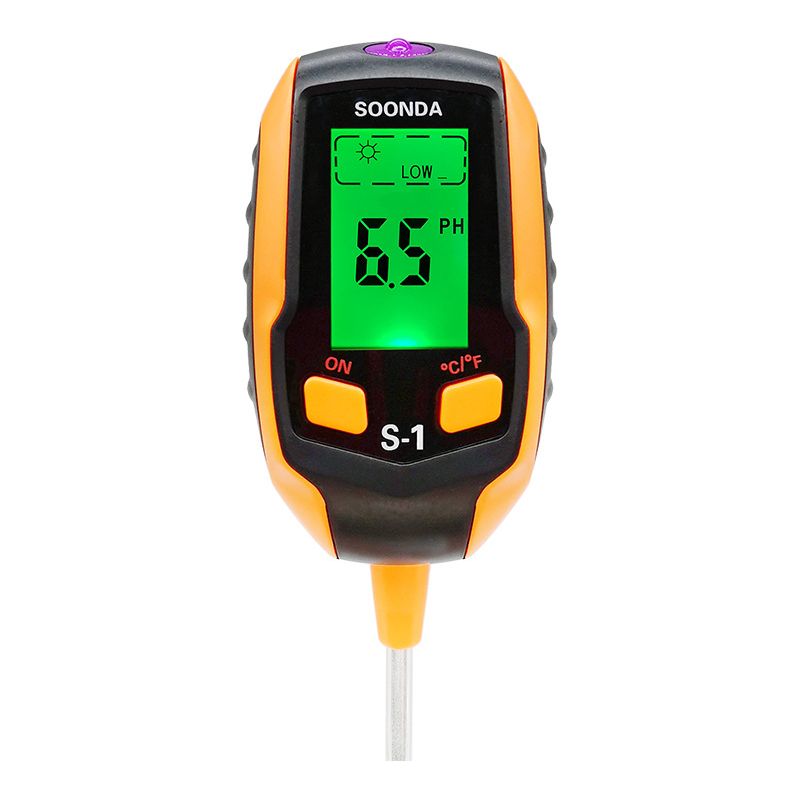 Ph-mètre Numérique 4 En 1 – Mesure Ph, Humidité, Lumière Et Température – Sonde 20,5 Cm Pour Intérieur Et Extérieur - Sol 4 En