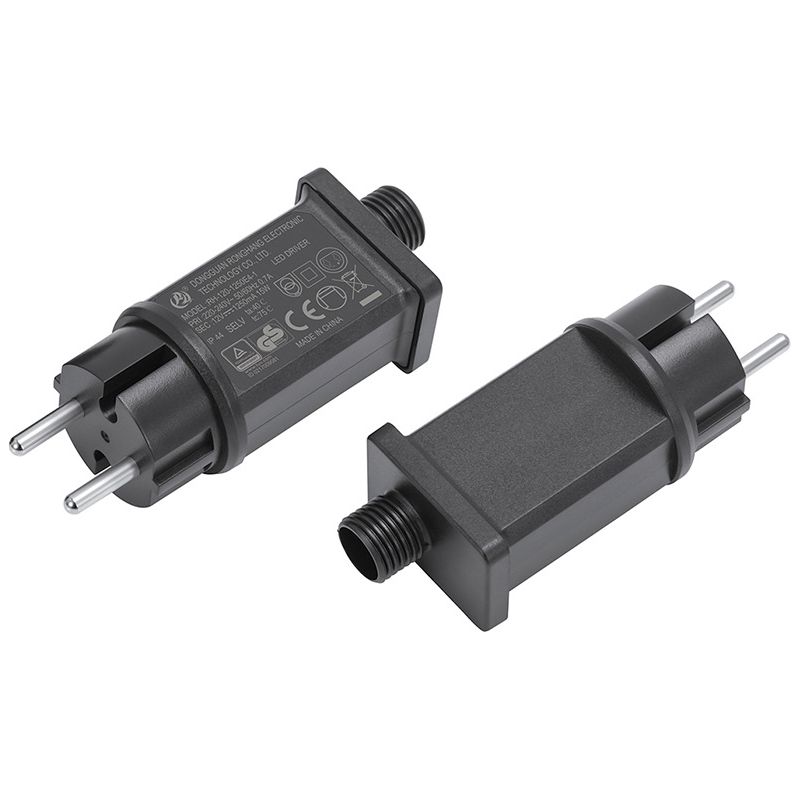 Transformateur Led 12v 15w – Étanche Ip44 Pour Éclairage Intérieur Et Extérieur – Courant 2500ma – Compatible Guirlandes Lumineuses