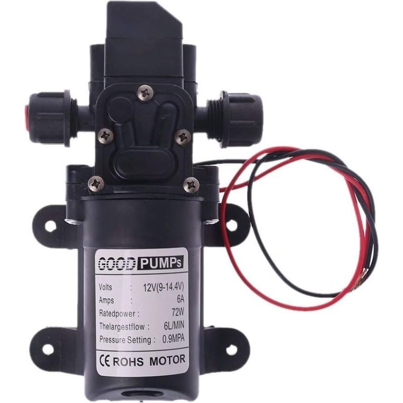Pompe À Eau 12v Pour Camping-car – Débit 6l/min – Haute Pression 130psi – Moteur Silencieux – Améliore Le Flux En Zones Basse Pression - 130pi