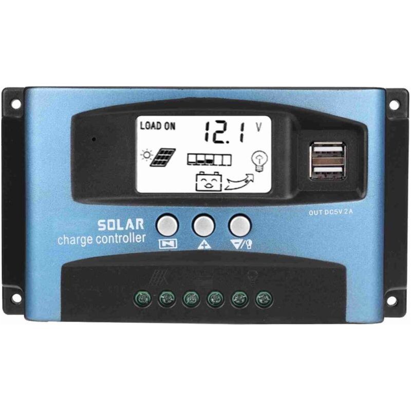 Contrôleur De Charge Solaire Mppt 100a – Double Écran Lcd – Sortie Usb 12v 24v – Gestion Efficace Avec Puce Industrielle