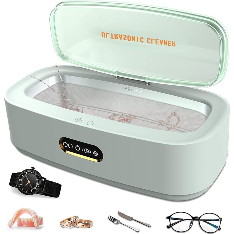 Nettoyeur À Ultrasons [300ml], Appareil De Nettoyage Ultrasons 45000 Hz, Avec 4 Réglages Du Temps Pour Nettoyer Les Bijoux, Montres, Lunettes, Ustensiles Et Dentiers