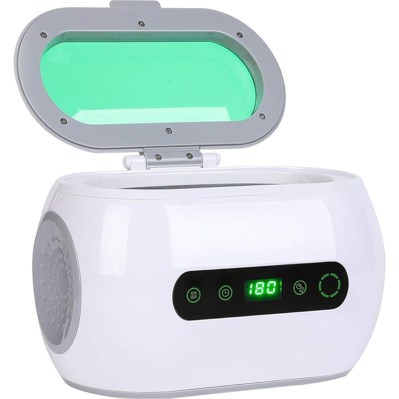 Nettoyeur À Ultrasons 600 Ml – Fréquence 42000 Hz – 5 Cycles De Nettoyage Pré-programmés – Pour Lunettes, Bijoux, Prothèses Dentaires