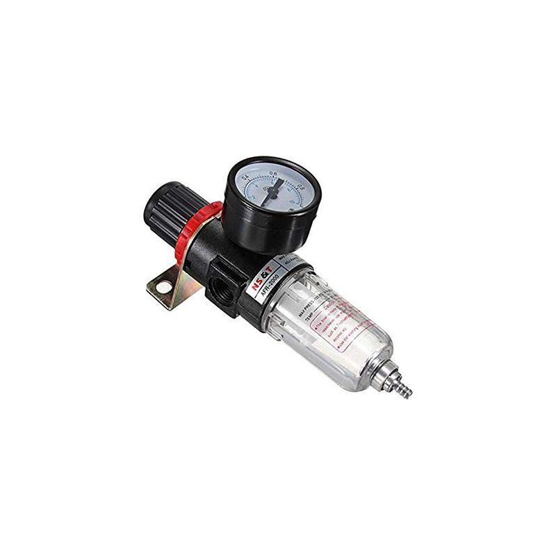 Regulateur De Pression D'air 1/4", Filtre Compresseur Dair, Séparateur D'humidité, Filtrez L'humidité, Nettoyez Et Séchez L'air, Protégez Les Outils À Air Comprimé Et Les Dispositifs Pneumatiques