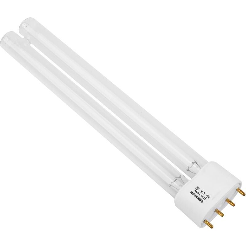 Tube De Lampe Uvc 18 W G23 – Longueur 217 Mm – Durée De Vie 8000 Heures – Pour Filtres Et Clarificateurs Uvc Bassin