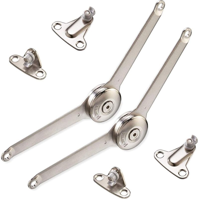 Lot De 2 Compas D’abattants Réglables 75-105° – Angle D’ouverture Ajustable – Pour Portes En Bois Et Aluminium – Force De Retenue Optimale
