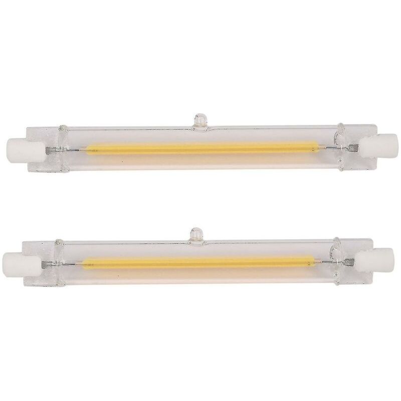 2x Dimmable R7s Led Cob 10w 118mm Led Light-warm White Light 220v