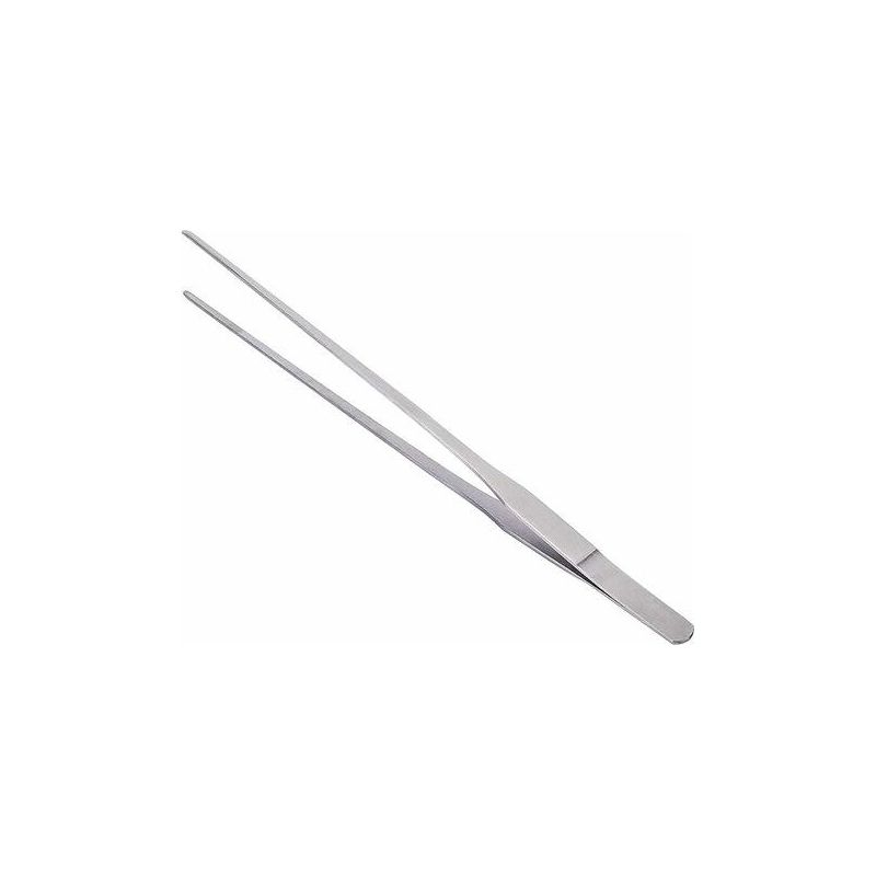 2 Paires De Pinces En Acier Inoxydable 27cm Longues Droites / Incurvées Avec Une Extrémité Dentelée De Précision Pour L'Aquascaping, Le Jardinage, La Cuisine, Le Travail Industriel