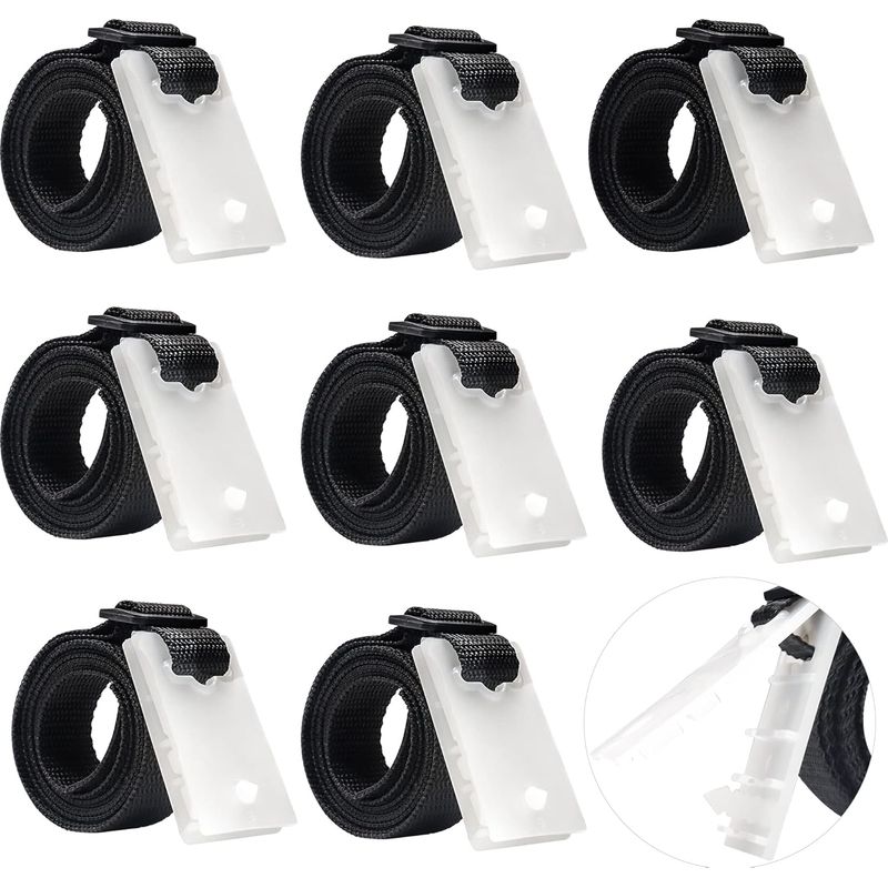Sangles De Fixation Pour Couverture De Piscine – Kit De 8 Sangles En Nylon Et Plastique – Ajustement Facile Pour Rouleaux Solaires