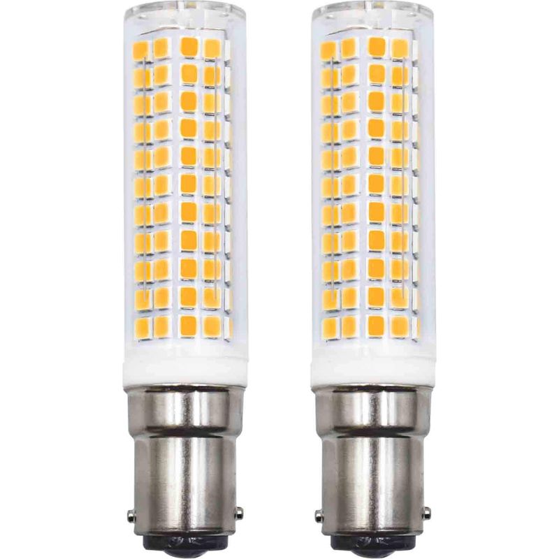Lot De 2 Ampoules Led B15d Remplaçant 75w 90w 80w Blanc Chaud 3000k 220v 230v 890lm 7w Applique Murale Pour Salon Lustre Machine À Coudre [classe Énergétique E]