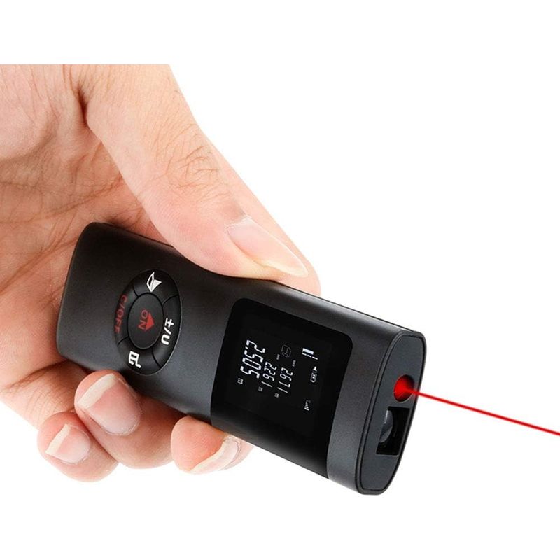 Mesure Laser, 40 M - Télémètre Laser Avec Batterie Rechargeable Au Lithium, Distance De Mesure, Calcul De La Surface, Du Volume