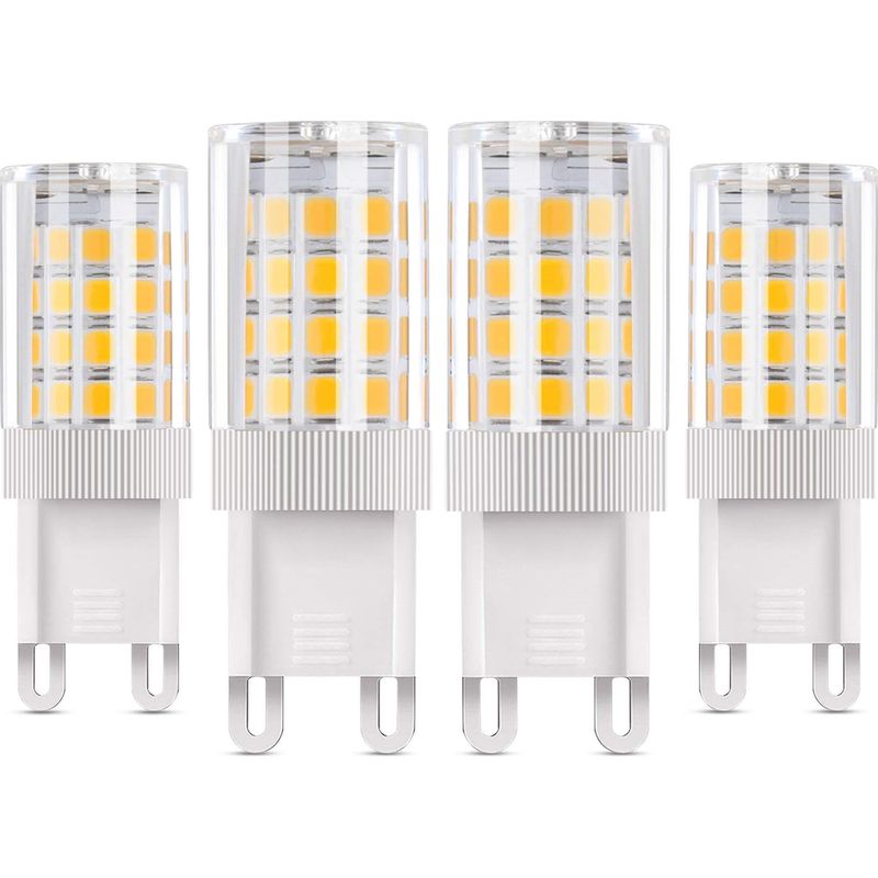 G9 Ampoule Led,5w Équivalent À Des Lampes Halogènes 50w,4 Pcs Lampes À Led Blanc Chaud 3000k,angle De Diffusion De 360°, Ac85-220v,360lm,non Dimmable