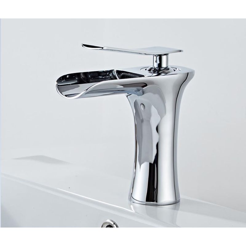 Maison Salle De Bain Robinet Mitigeur Chromé Chute D'Eau En Cascade Pour Lavabo Vasque Carré