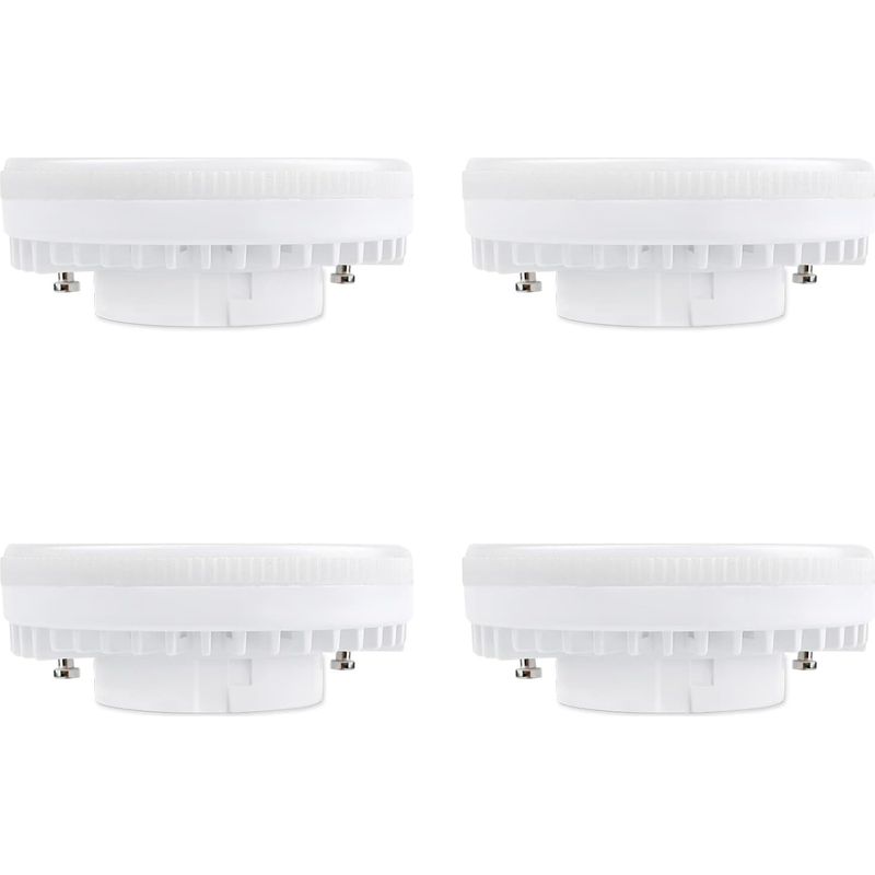Ampoule Gx53 Led 9w Blanc Neutre 4000k, 900lm, 120°, Équivalent Lampe Cfl Gx53 15w-18w, Non-dimmable, Spot Led Encastrable Gx53 Neutre Pour Plafonnier De Meuble Cuisine, Lot De 4xa0[classe Énergétiqu