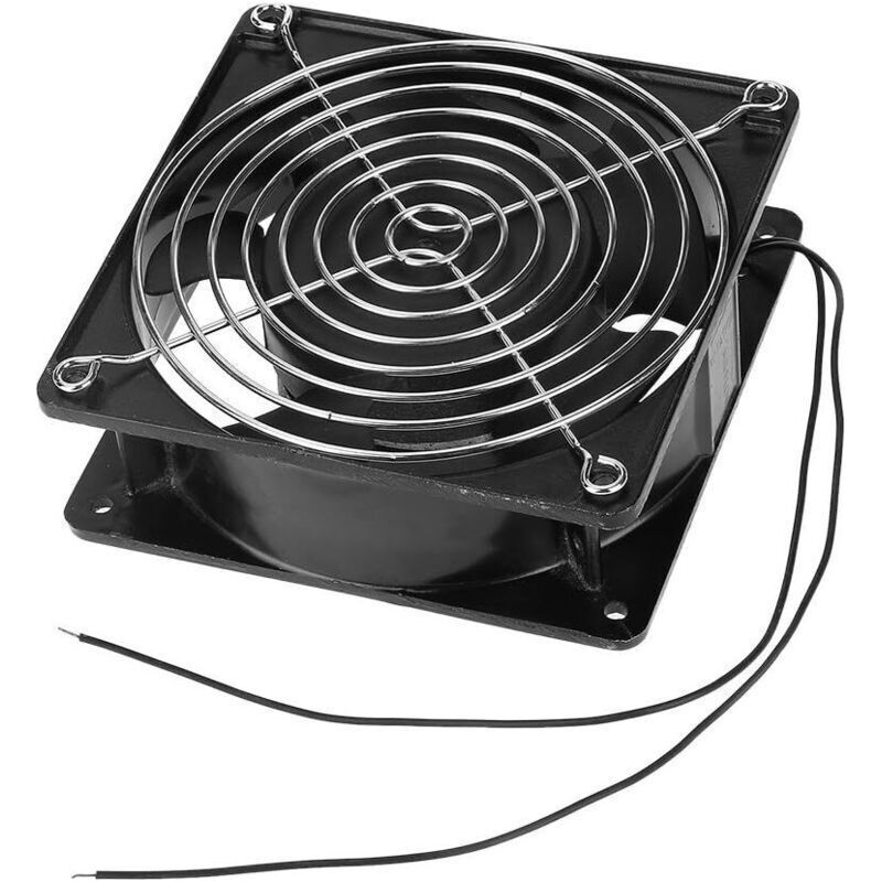 Ventilateur Axial Haute Température 120 X 120 X 38 Mm – Pales En Métal Silencieux – Efficacité Énergétique 30 % – Installation Facile