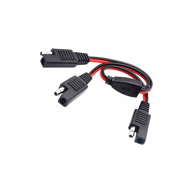 Câble D'Extension De Séparateur Sae Y Sae 1 À 2, Adaptateur De Câble D'Extension D'Alimentation 14awg Prise Sae Connecteur De Séparation De Câble D'Extension Pour Panneau Solaire, 30cm