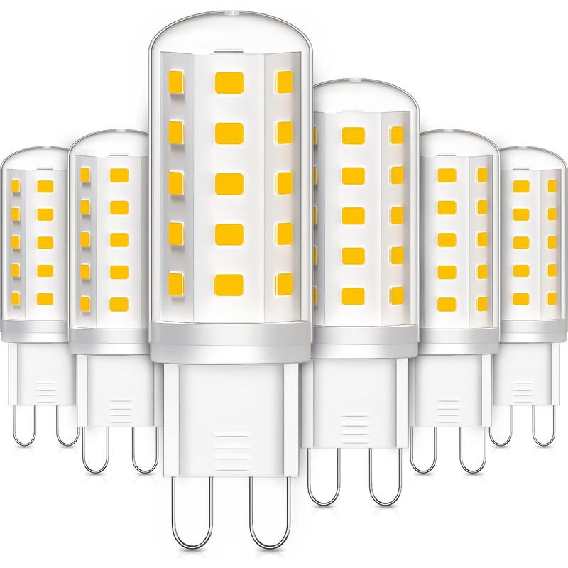 Lot De 6 Ampoules Led G9, 3w Equivalent 30w Halogène Lampe, Blanc Chaud Sans Scintillement Pour Chambre Salon Cuisine Jardin, Non Dimmable