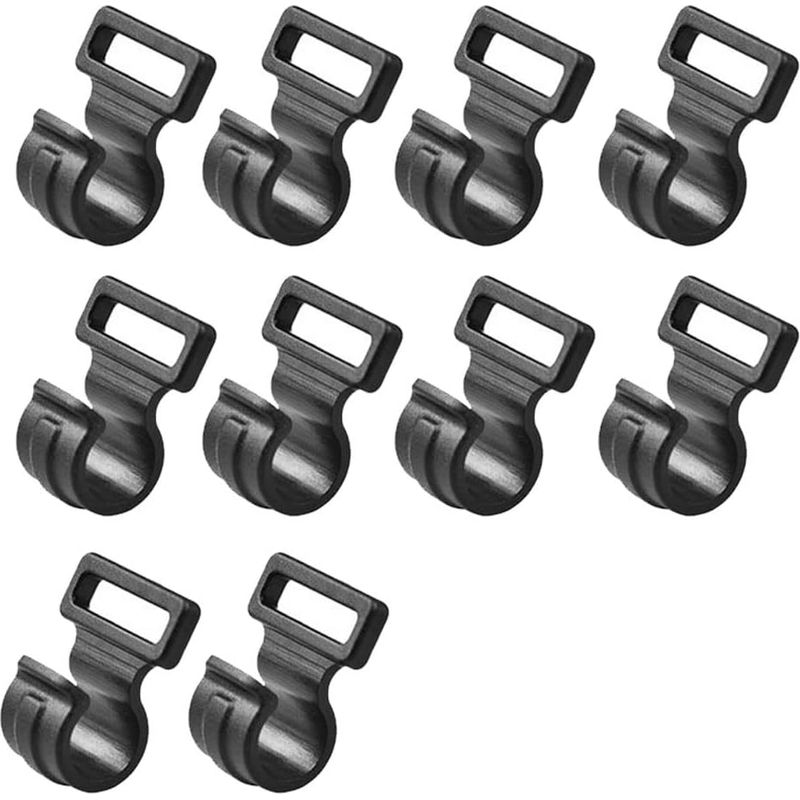 Lot De 10 Crochets De Tente En Plastique – Clips C Haute Résistance – Pour Escalade, Pêche Et Camping – Dimensions 16 X 20 X 12 Mm