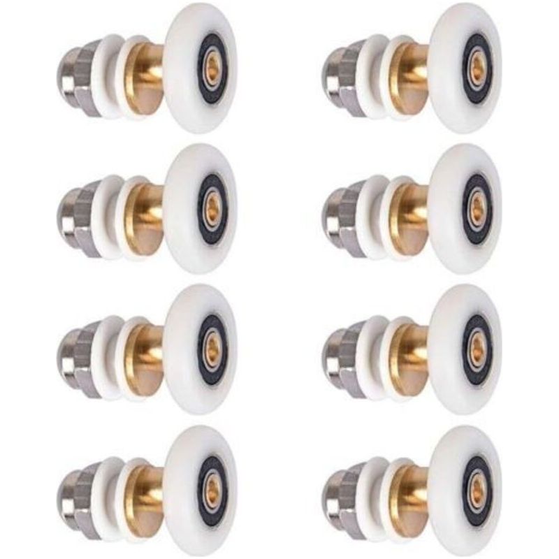 Porte De Douche - Roulette Pour Porte De Douche Roulettes Coulissantes Porte Rouleau Roue De Secours 8pcs 23mm