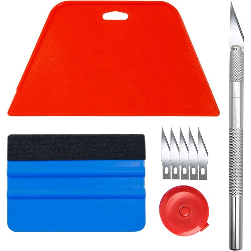 Kit Covering Outils De Film Pour Papier Peintfenêtre Voiture-carrelage Vinyle-raclette Pour Pose Adhesif