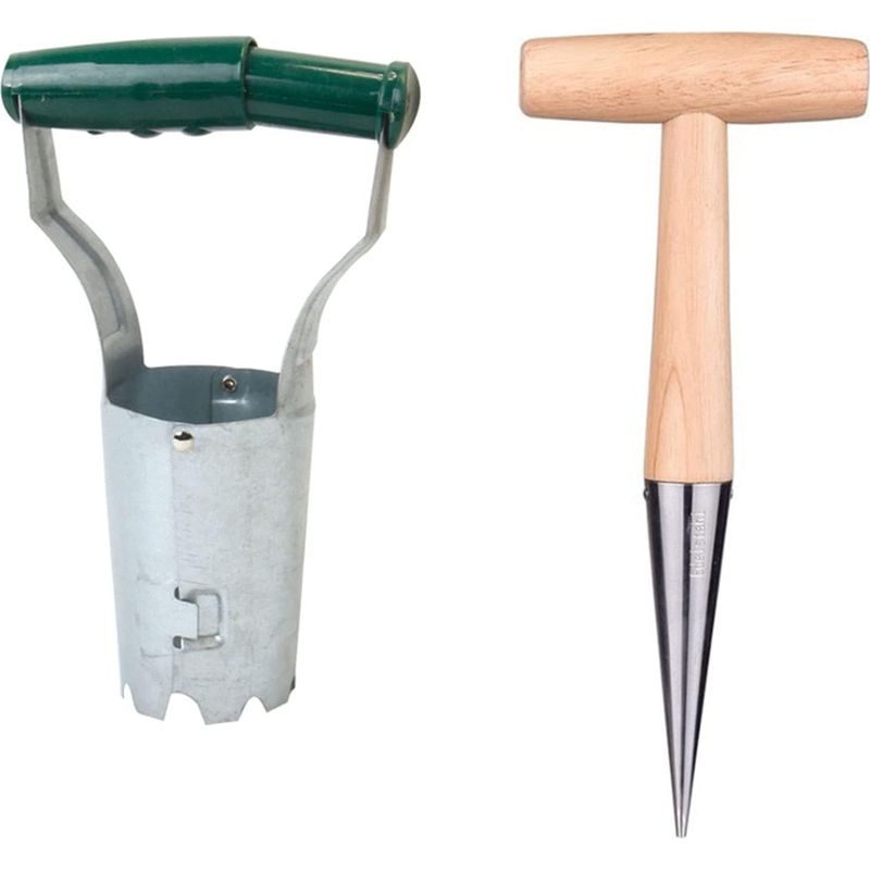 2 Pots De Fleurs À Bulbes Avec Plantoir, Plantoir Pour Bulbes De Plantation, Ensemble D'Outils De Jardin Pour Planter Des Fleurs Et Semis