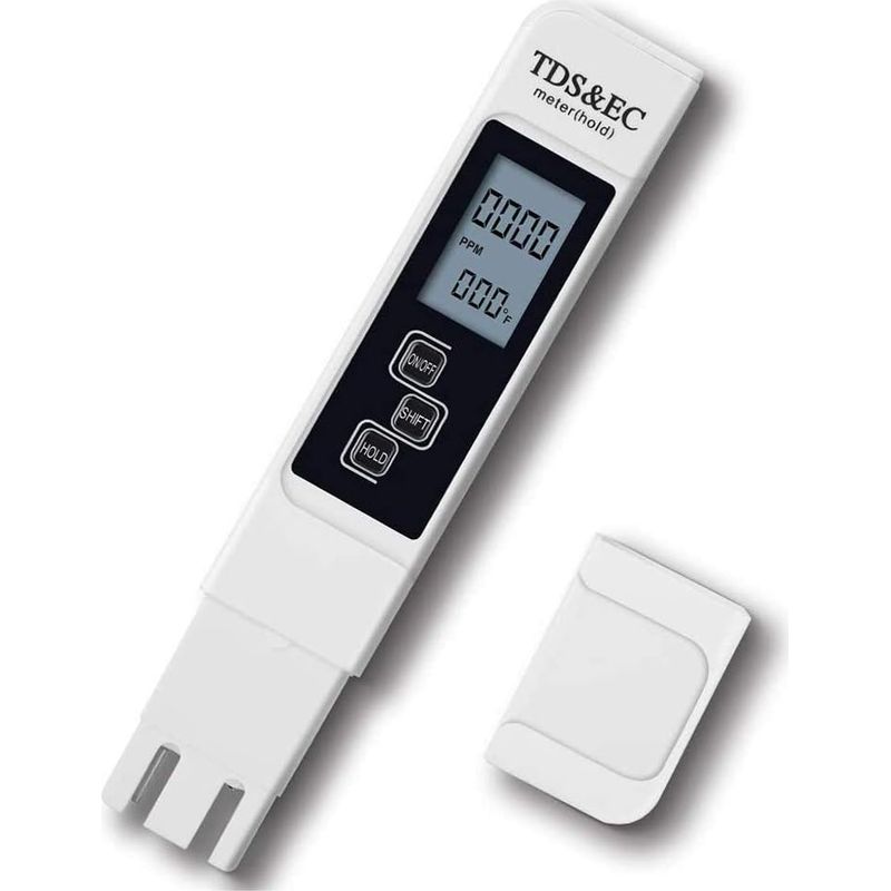 Testeur 3-en-1 Tds Testeur De Ph Test De Qualité D'Eau De Piscine Conductimètre Avec Écran Lcd Haute Précision Et Fonction D'Étalonnage Automatique