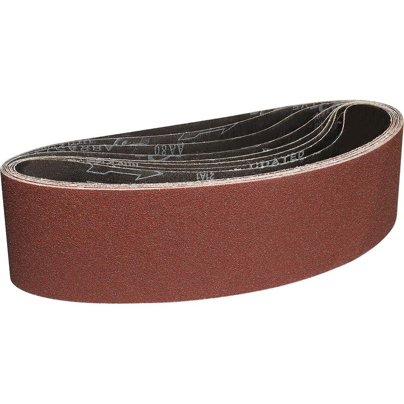 Bandes Abrasives 100x915 Mm-8 Pièces De 80 Grain Bande Ponceuse Pour Ponçage Et Polissage Avec Ponceuse À Bande Portable