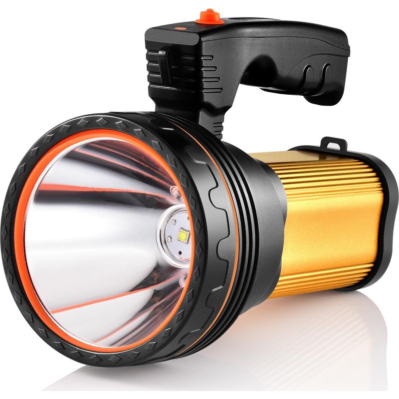 Lampe Torche Led 9000ma Rechargeable Étanche Ipx4 Lampe Camping Portable 6000mah Lampe Camping Projecteur Portable (golden) Npterbl