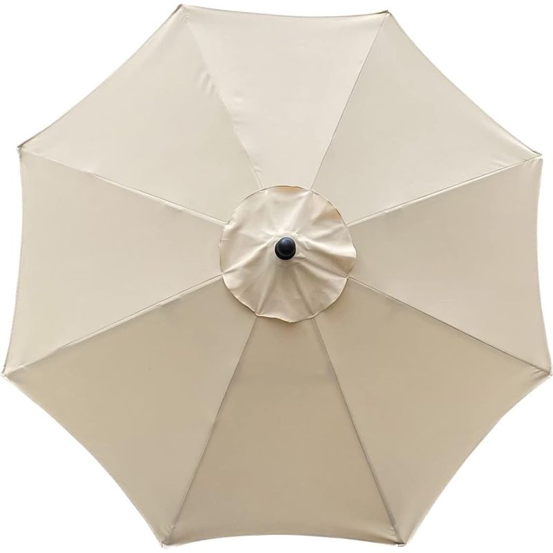 Housse De Parasol 3m – Tissu Polyester Double Couche Imperméable – Anti-uv – Compatible 8 Baleines – Lavable Et Amovible
