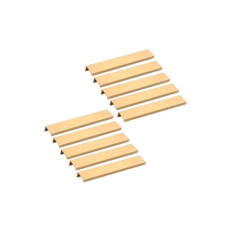 10pcs Poignée Invisible Meuble -or Poignée D’armoire De Cuisine Meuble Tiroir 160mm