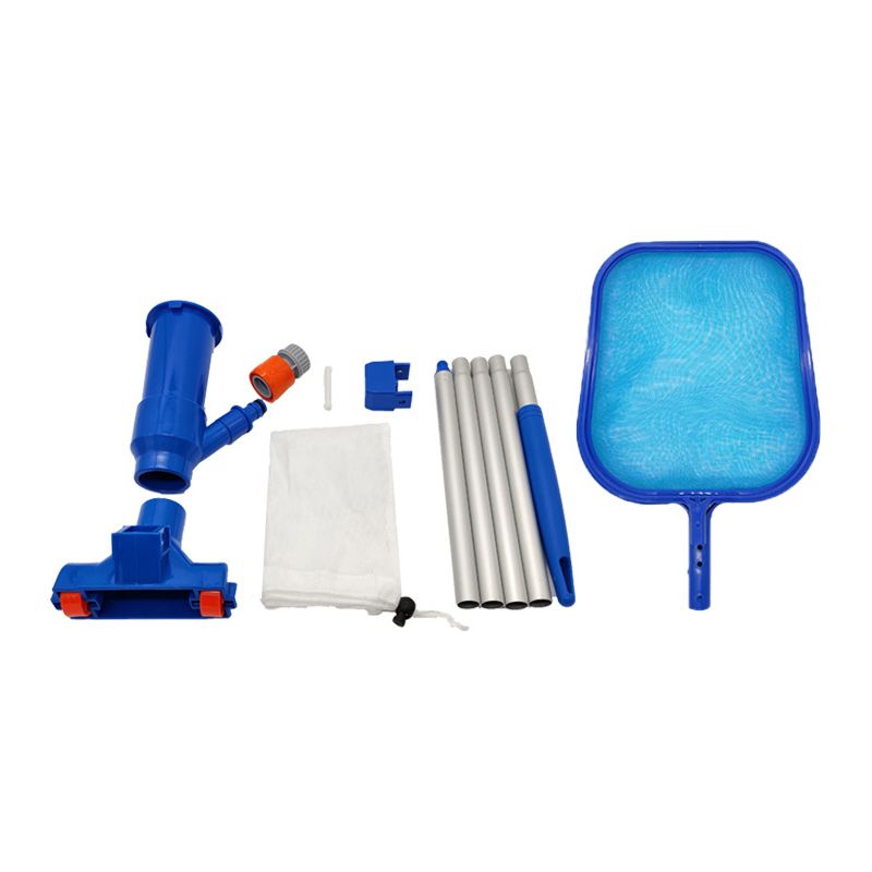 Aspirateur Piscine, Mini Aspirateur Portable Accessoires Avec 5 Sections De Poteau Et Sacs À Filet, Kit Nettoyage Piscine Pour La Nettoyage Des Stagnes Des Piscine Therales Hors Terre